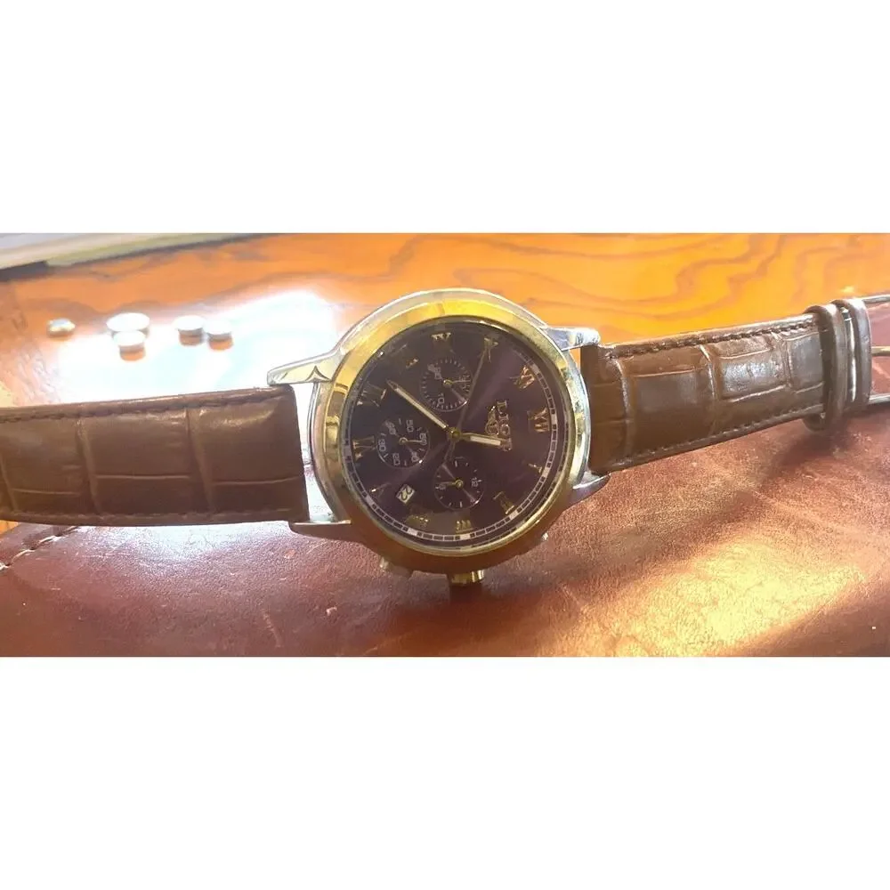 Men's 43mm Silver Tone Lige Watch, 6181WM1,  Date Window
